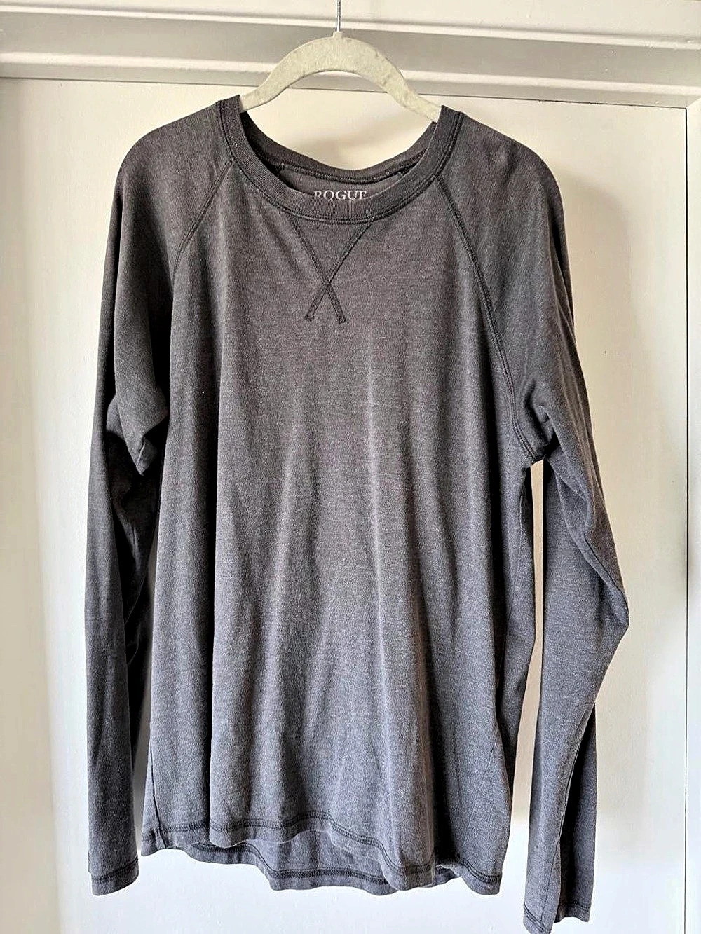 Rogue Men's Long Sleeve Athletic Shirt Gray Medium